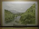 目屋渓流　＜石板＞（西目屋村） 青森県画譜：昭和9年