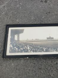 戦前　甲子園研究資料　　　第２１回全国中等学校優勝野球大会開会式　写真ポスター　　　額入