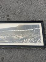 戦前　甲子園研究資料　　　第２１回全国中等学校優勝野球大会開会式　写真ポスター　　　額入