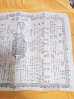 登録商標　　健胃強壮　胃散　引き札　チラシ　明治　1枚　（裏 各地売別人名表）