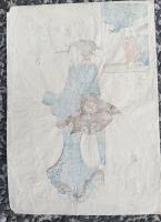 絵兄弟みちびき廿四孝　朱寿昌　木版画 　