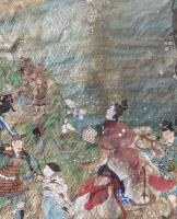 武者絵　　絹本　　源義家　　　　まくり　　　