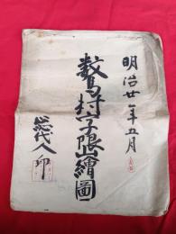 山形県南置賜郡数馬村　絵図　　