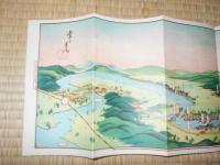 鳥瞰図　巖美渓名勝案内