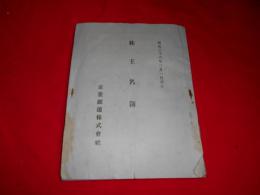 京釜鉄道株式会社  株主名簿（明治３６年２月１日現在）