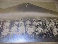 富士山　登山の生写真　台紙付　　山形県内の学生と先生　