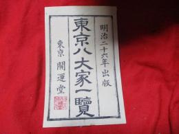 東京八大家一覧表　　袋付　　