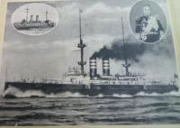 古い写真　　戦艦　三笠　　　