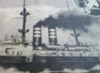 古い写真　　戦艦　三笠　　　