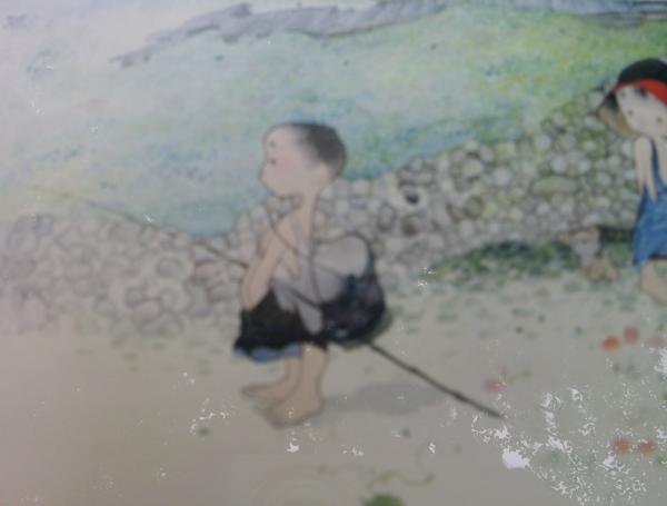 中島潔 「風」 直筆サイン 額装 アートポスター / 古本、中古本