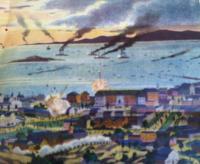 欧州大戦乱画報（其十八） 壮絶快絶剛膽ナル日本海軍飛行隊之爆弾投下