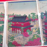 小林幾英　　木版画　　東京名所ノ内　浅草公園地観世音之図　