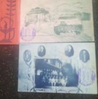 山形県女子師範学校 山形高等女学校 創立二十周年記念絵葉書 袋付3枚