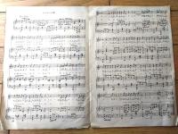 楽譜【シャンソンアルバムVoｌ．２（マドロスの唄・巴里祭・愛の言葉を/３曲入り）Ｂ５サイズ・全８ページ】ムジク社（昭和２１年）