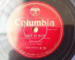 ＳＰ盤【オルガンソロ ハーフ・アズ・マッチ（「恋人よ、さよなら」併録）/ケネス・Ｗ・グリフィン】日本コロムビア