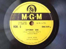 ＳＰ盤【セプテンバー・ソング（「ペニー・セレナーデ」併録）/デヴィッド・ローズ】ＭＧＭレコード
