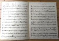 楽譜【筝曲 千代の曲（吉澤検校・作曲/中尾都山・編曲）/８ページ】ヴァイオリン楽譜（大正９年第３６版）