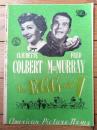 【映画「卵と私（クローデット・コルベール/主演 チェスター・アースキン/監督）」パンフレット（Ｂ５サイズ・全６ページ一枚物）】アメリカン・ピクチュア・ニュース/昭和２４年