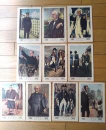 【歴史人物カード・Ａ５サイズ/１０枚組（ワシントン・西郷隆盛・ムッソリーニ・東郷平八郎等）】「少年倶楽部」昭和４年１月号付録