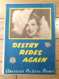 当時物【砂塵（マレーネ・ディートリヒ/主演 ジョージ・マーシャル/監督）」パンフレット（Ｂ５サイズ・全６ページ一枚物）】アメリカン・ピクチュア・ニュース