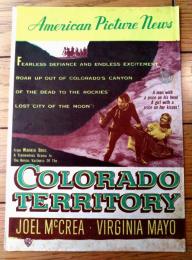 当時物【死の谷（ジョエル・マクリー/主演 ラウール・ウォルシュ/監督）」パンフレット（Ｂ５サイズ・全６ページ一枚物）】アメリカン・ピクチュア・ニュース/昭和２５年