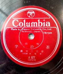 ＳＰ盤【端唄 宇治茶・端唄 わしが在所（藤本二三吉）】日本コロムビア
