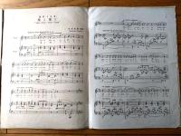 楽譜【歌劇トスカ 愛と歌に・ジョセランの子守唄（Ａ４サイズ・合本）】大正９年・大正１１年