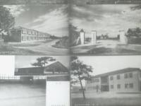 【ＮＲＰ仙台管区警察学校 絵はがき・８枚（校門・第一宿舎・第二宿舎・車庫・教場・生徒倶楽部等）】