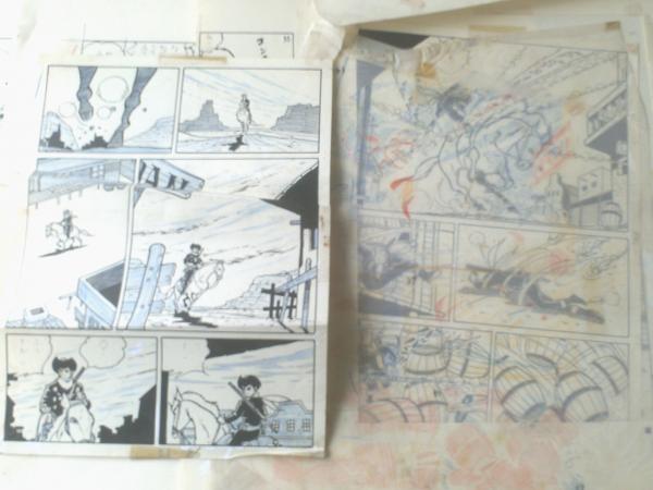 黒王子 完全版 黒い野牛完全版堀江卓 生原稿【黒い野牛（堀江卓）/全30ページ（内2色カラー用色鉛筆