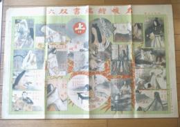 【名媛絵端書双六（梶田半古・画）】「文芸倶楽部」明治３９年新年号付録