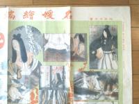 【名媛絵端書双六（梶田半古・画）】「文芸倶楽部」明治３９年新年号付録