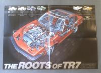 【トライアンフＴＲ７・ジャガーＸＪＳ・ローバー３５００・ＭＧＢ等パンフレット】日本レイランド/昭和５２年（一枚物）