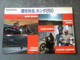 【個性快走、ホンダ２５０（スーパーホーク・ＣＢ２５０ＲＳＺ・ＣＢ２５０ＲＳ等）パンフレット】ＨＯＮＤＡ/昭和５５年（全６ページ・一枚物）