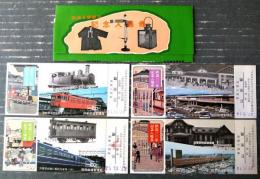 未使用【鉄道１００年 記念入場券（４枚セット）】山形駅（昭和４７年）