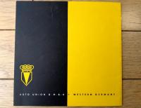 洋書【自動車パンフレット・古代からの伝統-現代的概念（昭和３３年）】オートユニオン（西ドイツ製）