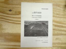 史跡德丹城跡　第69次発掘調査　外郭西門南地区の発掘調査（中間報告）　現地説明会史料