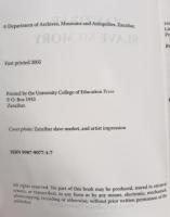 ZANZIBAR SLAVE MEMORY