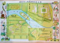 東北産業博覧会繪葉書　８枚 　会場地図付