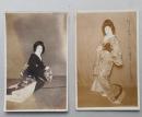 戦前絵葉書　歌舞伎役者２枚　エンタイア使用済