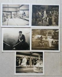 映画スチール５枚　大友柳太郎　右門捕物帖 南蛮鮫3枚／他2枚　四六判