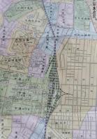 秋田市街図　1:13,000　精密地番入　秋田市観光案内付き　