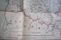 新修日本分県地図　【官公庁、学校 県内観光地 人工表案内】