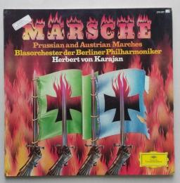 レコード輸入盤 Prussian and Austrian Marches　プロシアとオーストリアの行進曲 カラヤン/ベルリンフィル　ドイツグラモフォン LP12インチ ２枚組　