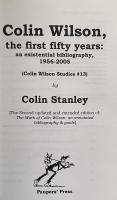 Colin Wilson, the first fifty years: an existential bibliography, 1956–2005.
Colin Wilson Studies #13