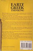 Early Greek Thinking:The Dawn of Western Philosophy