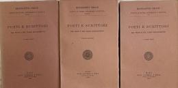 Poeti e scrittori del pieno e del tardo Rinascimento　3 vols. (Vol. I–III)