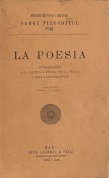 La poesia. Introduzione alla critica e storia della poesia e della letteratura
