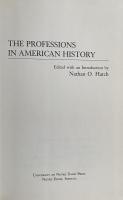 The Professions in American History