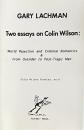Two Essays on Colin Wilson: World Rejection and Criminal Romantics & From Outsider to Post-Tragic Man