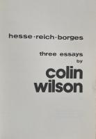 Hesse,Reich,Borges：Three Essays